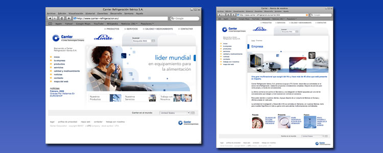 Web Carrier Refrigeración Ibérica