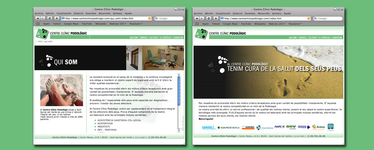 Web Centre Clínic Podològic