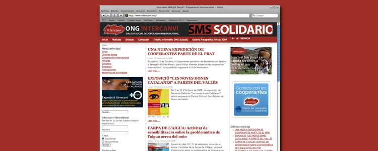 Web ONG Intercanvi