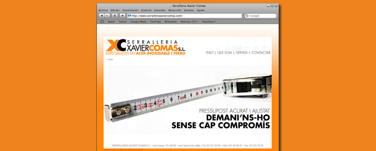 Web Serrallería Xavier Comas