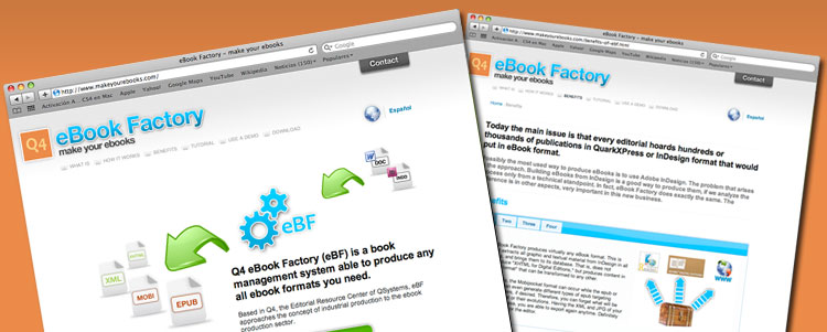 Web + javascript JQuery + Framework Blueprint